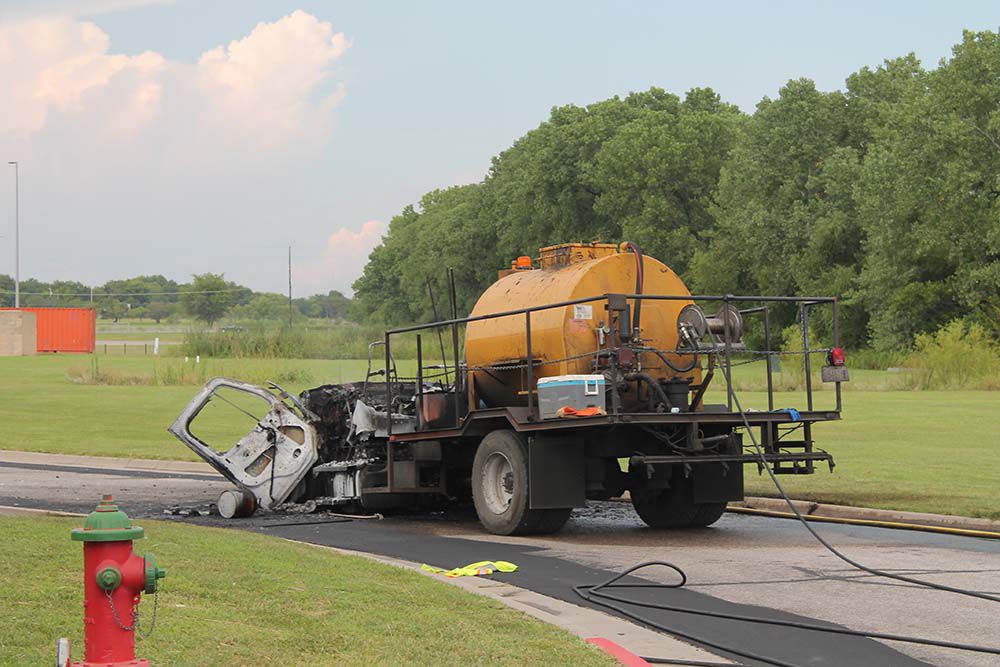 Vehicle catches fire near WHS